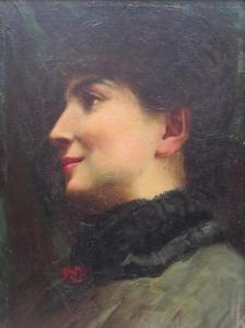 GRENET Edward Louis 1857-1922,Portrait de jeune femme,Marambat-Camper FR 2019-10-10
