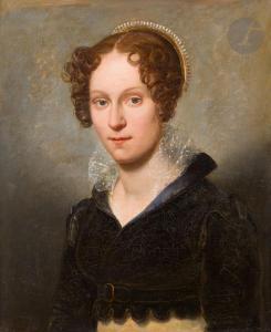 GRENIER DE SAINT MARTIN Francois, Francisque 1793-1867,Portrait de Madame la Vicomtesse D,1819,Ader 2023-11-21