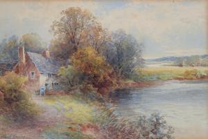 GRESLEY Frank 1855-1936,A Riverside Cottage South Derbyshire,Mellors & Kirk GB 2023-07-18