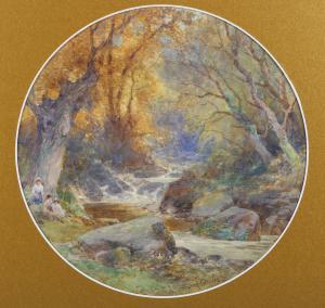 GRESLEY Frank 1855-1936,River Landscape with Stone Bridge,Tooveys Auction GB 2023-07-12