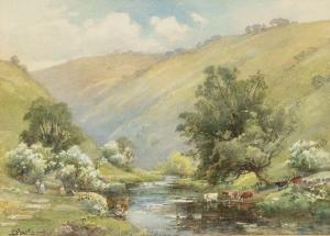 GRESLEY Harold 1892-1967,A Spring Morning, Dovedale - Derbyshire,Hansons GB 2022-06-30