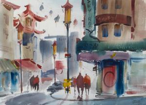 GRETZNER Harold 1902-1977,Chinatown (San Francisco),Bonhams GB 2023-11-30