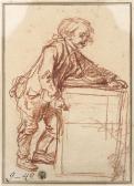 GREUZE Jean Baptiste 1725-1805,A sketch of a Savoyard boy with his peep-show box,Bonhams 2014-07-09
