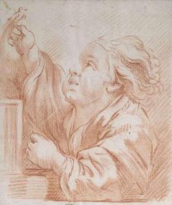 GREUZE Jean Baptiste 1725-1805,A young boy playing with a bird.,Nagel DE 2011-06-08