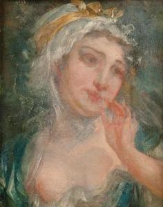 GREUZE Jean Baptiste 1725-1805,Portrait de femme,Cornette de Saint Cyr FR 2013-06-26