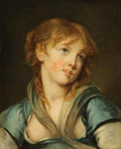 GREUZE Jean Baptiste 1725-1805,Portrait of a Young Woman in Blue,Weschler's US 2011-12-03