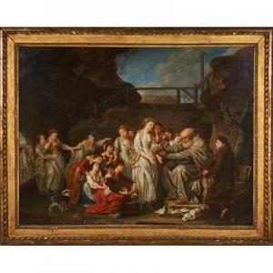 GREUZE Jean Baptiste 1725-1805,The Distributor of Rosaries,Rago Arts and Auction Center 2018-10-20