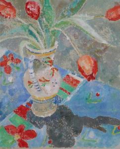 GREVATTE Jenny 1951,Tulips in a jug,1993,Bellmans Fine Art Auctioneers GB 2022-11-15
