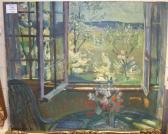 GREVE LINDAU Georg 1876-1963,Interior with view of a garden,Gorringes GB 2012-02-01