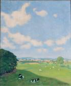 GREVE RUDOLF 1883-1962,Expansive Summer Landscape with Cattle Grazing,Jackson's US 2009-06-23