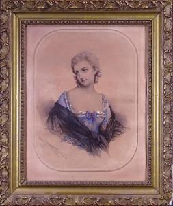 GREVEDON Henri 1776-1860,Portrait de dame,Monsantic BE 2021-09-05