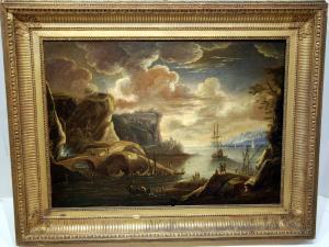 Grevenbroeck Jan 1667-1695,paesaggio marino,XVIII,Casa d'Aste Martini IT 2017-09-23