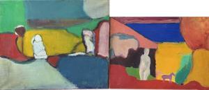 GREY Marcus 1960,'Figure and pony' and 'Sculpted head by a pool',Lots Road Auctions GB 2023-06-18