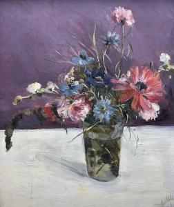 GRIBBLE Kenneth James,Still Life of Flowers in a Vase,1960,Duggleby Stephenson (of York) 2023-10-27