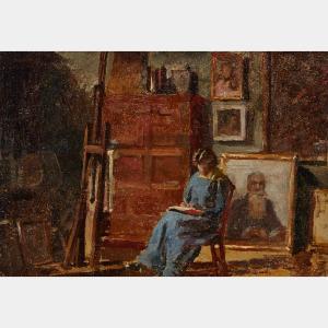 GRIER Edmund Wyly 1862-1957,THE ARTIST’’S STUDIO,Waddington's CA 2015-09-14