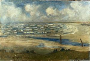 GRIER Louis Monro 1864-1920,Across St Ives Bay towards Godrevy Lighthouse,David Lay GB 2020-06-11