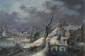GRIFFIER Robert 1675-1727,Winter Landscape,Stahl DE 2018-04-28