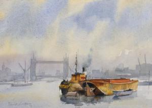 GRIFFIN David R.,Moored Barges, with Tower of London in the distanc,John Nicholson 2019-11-27