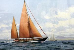 GRIFFIN Keith Alastair 1927,The racing yacht Lone Fox,1884,Warren & Wignall GB 2014-04-16