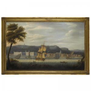 GRIFFIN Miss J.L 1800-1900,A CAPRICCIO VIEW OF GREENWICH, WITH SHIPPING ON TH,Sotheby's 2008-12-04