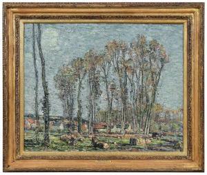 GRIFFIN Walter Parson Shaw,Boigneville Woodcutters, Brittany, France,1912,Brunk Auctions 2024-03-08