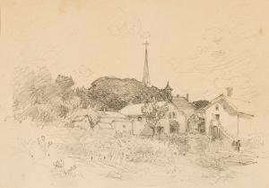 GRIFFIN Walter Parson Shaw 1861-1935,New England Village Church,Barridoff Auctions US 2024-04-13
