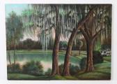 GRIFFITH Lorenz E 1889-1968,Pond with Country Home,Burchard US 2022-08-13