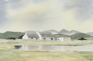 GRIFFITHS James,cottage scene, 'Pwll Ar Fynydd Cilan Llyn',1999,Rogers Jones & Co 2024-01-26