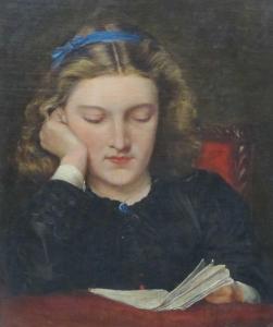 GRIFFITHS John 1838-1918,A Girl reading,Halls GB 2022-09-07