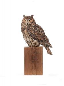 GRIFFITHS Simon,A stoneware study of an Eagle Owl on a pitch Pine,2009,Bonhams GB 2009-09-23