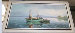 GRIFON Albert,Mediterranean Coastal View with Figures in Fishing,Tooveys Auction 2012-07-10