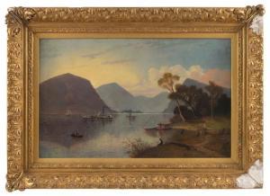 GRIGGS Samuel W 1827-1898,Busy day on a mountain lake, likely Lake George, N,Eldred's US 2022-04-08