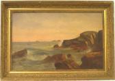 GRIGGS Samuel W 1827-1898,Shore scene distant steam and sailing ships,Winter Associates 2009-11-09