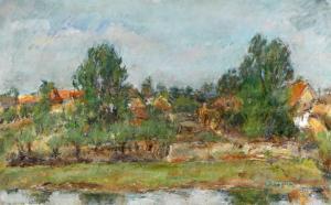 GRIGORESCO Lucian 1894-1965,Peisaj din Lunca Neajlovului,1940,Artmark RO 2023-12-13