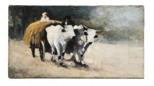 GRIGORESCU Nicolae 1838-1907,Oxen Pulling a Cart with the Wheat Harvest,Palais Dorotheum 2024-04-25