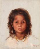 GRIGORESCU Nicolae 1838-1907,Young Peasant Girl,Artmark RO 2019-02-28