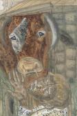 GRIGORIEV Boris Dimitrevich 1886-1939,Peasant boy and a cow,1935,Christie's GB 2014-11-24