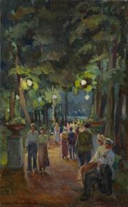 GRIGORIEV Nikolay Mikhailovich 1880-1943,In the Park,MacDougall's GB 2015-12-02