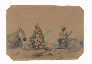 GRIGORIEVITCH GAGARINE GREGOIRE 1810-1893,Guerriers au repos,1847,Eric Caudron FR 2023-03-31