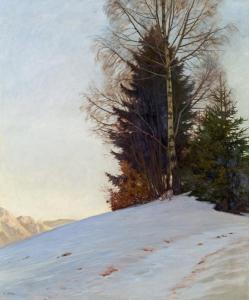 GRILL Oswald 1878-1964,Landscape at Eglsee with view on Schoberstein at,1932,im Kinsky Auktionshaus 2015-11-24