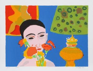GRILLO John 1917-2014,Woman with Flowers,1980,Ro Gallery US 2024-02-07