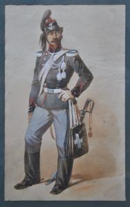 GRIMALDI DEL POGGETTO Stanislao, conte 1825-1903,Italian military costume stud,Andrew Smith and Son 2017-12-12