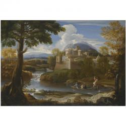 GRIMALDI Giovan Francesco,A RIVER LANDSCAPE WITH AN ELEGANT COUPLE BOATING I,Sotheby's 2009-04-22