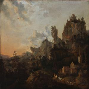 GRIMALDI Giovan Francesco 1606-1680,Mountain landscape,Bruun Rasmussen DK 2013-12-16