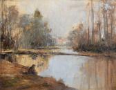 GRIMANI Nicolae 1872-1925,Pescar la marginea lacului,GoldArt RO 2015-07-06