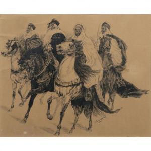 GRIMAUD J,ABD EL-KADER ET SES CAVALIERS ABD EL-KADER AND HIS HORSEMEN,1896,Tajan FR 2020-09-24