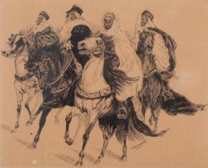 GRIMAUD J,Quatre cavaliers algériens (Abd el Kader et ses ca,1896,Millon & Associés FR 2018-03-19