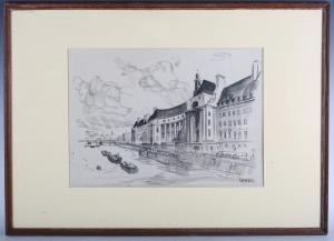 GRIMES Leslie 1898-1983,'The London County Hall',20th century,Tooveys Auction GB 2023-01-18