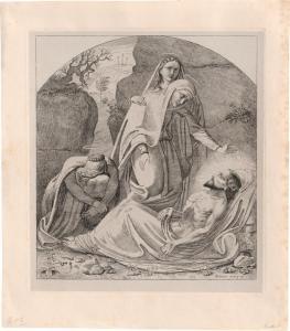 GRIMM Ludwig Emil 1790-1865,Der tote Jesus in der Grabeshöhle und die drei Ma,1820,Galerie Bassenge 2022-12-01