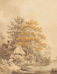 GRIMM Samuel Hieronymus 1733-1794,A Riverside Cottage with Man in a Pu,Simon Chorley Art & Antiques 2023-07-25
